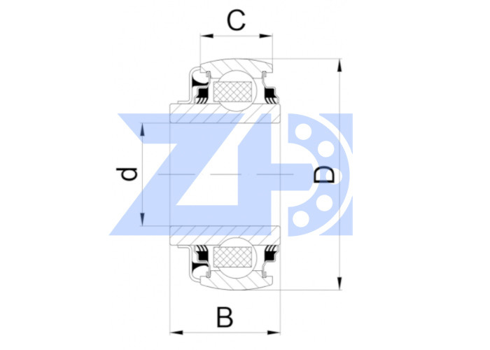 SL 308 MR 3L Insert Ball Bearing Bantal Bola Bahan Chrome Steel GCR15
