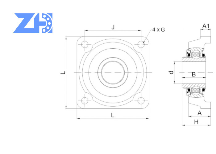 SLMS 308 MR 3L Bearing Unit UCFE 308 Pillow Block Bearing Untuk Gerakan Berkendara