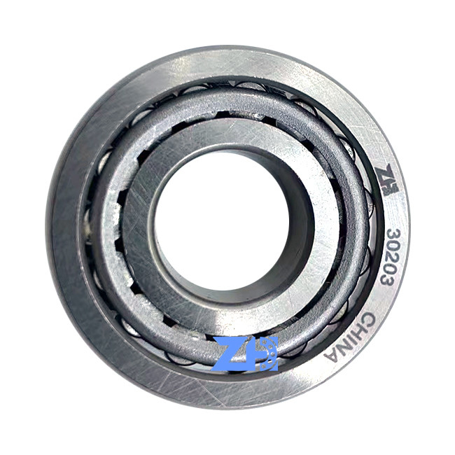 30203 Single Row Tapered Roller Bearing Steel Cage Ukuran Standar 17 * 40 * 12mm