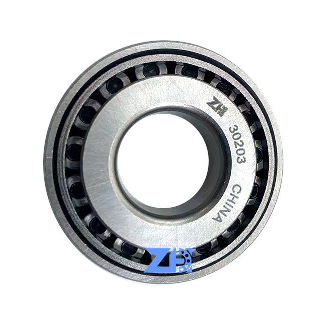 30203 Single Row Tapered Roller Bearing Steel Cage Ukuran Standar 17 * 40 * 12mm