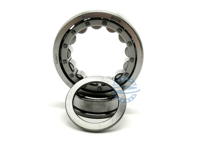 P6 Cylindrical Roller Bearing NU NJ 206 GCR15 Dengan Double Row Brass Cage ukuran 30*62*16mm