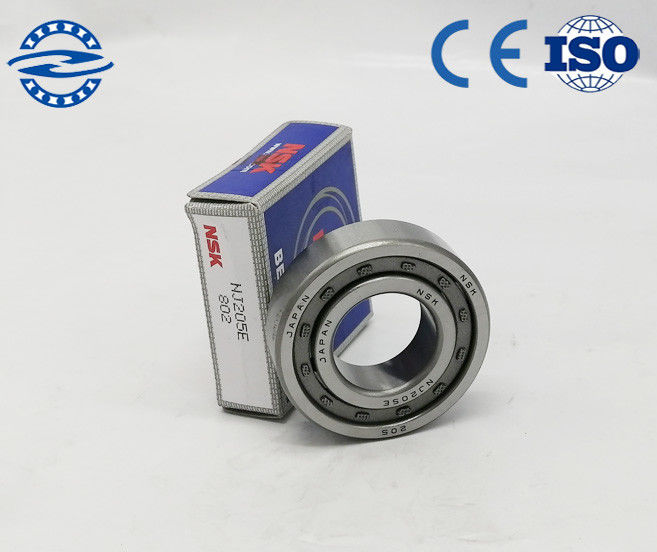 Baris Tunggal P0 C1 NJ205E Bantalan Rol Silinder ukuran 25 * 52 * 15mm