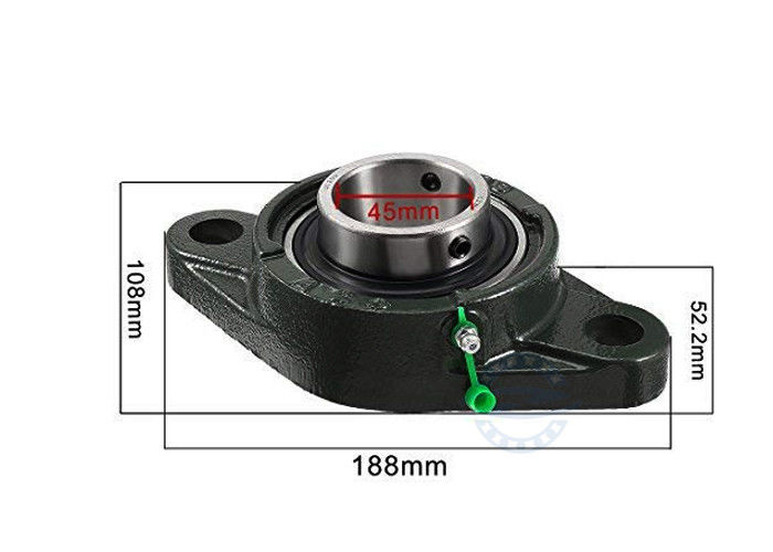 Sistem Transmisi P6 UCFL209 Bantalan Bola Bantal Dengan Ukuran Perumahan 40 * 45 * 50mm
