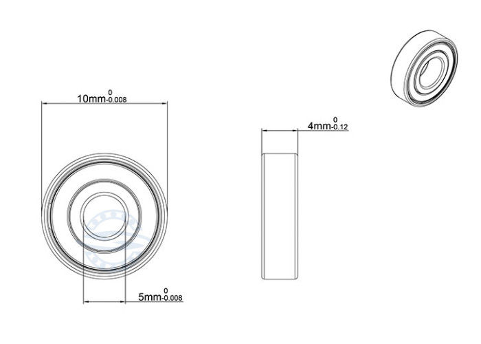 MR105ZZ Deep Groove Ball Bearing Ukuran 5 X 10 X 4 mm Stainless Steel Otomotif