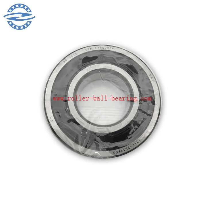 6314 2RS / C3 Double Rubber Seal Deep Groove Ball Bearing Dengan Izin C3 70 * 150 * 35mm